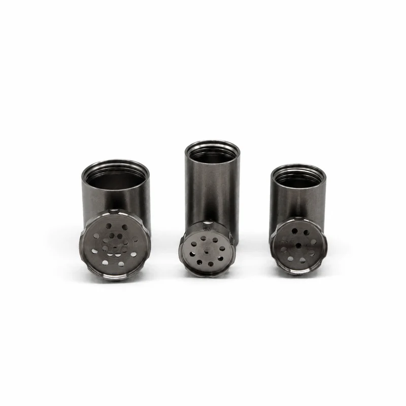 Dosage capsules for herbs (stainless steel, set of 3)